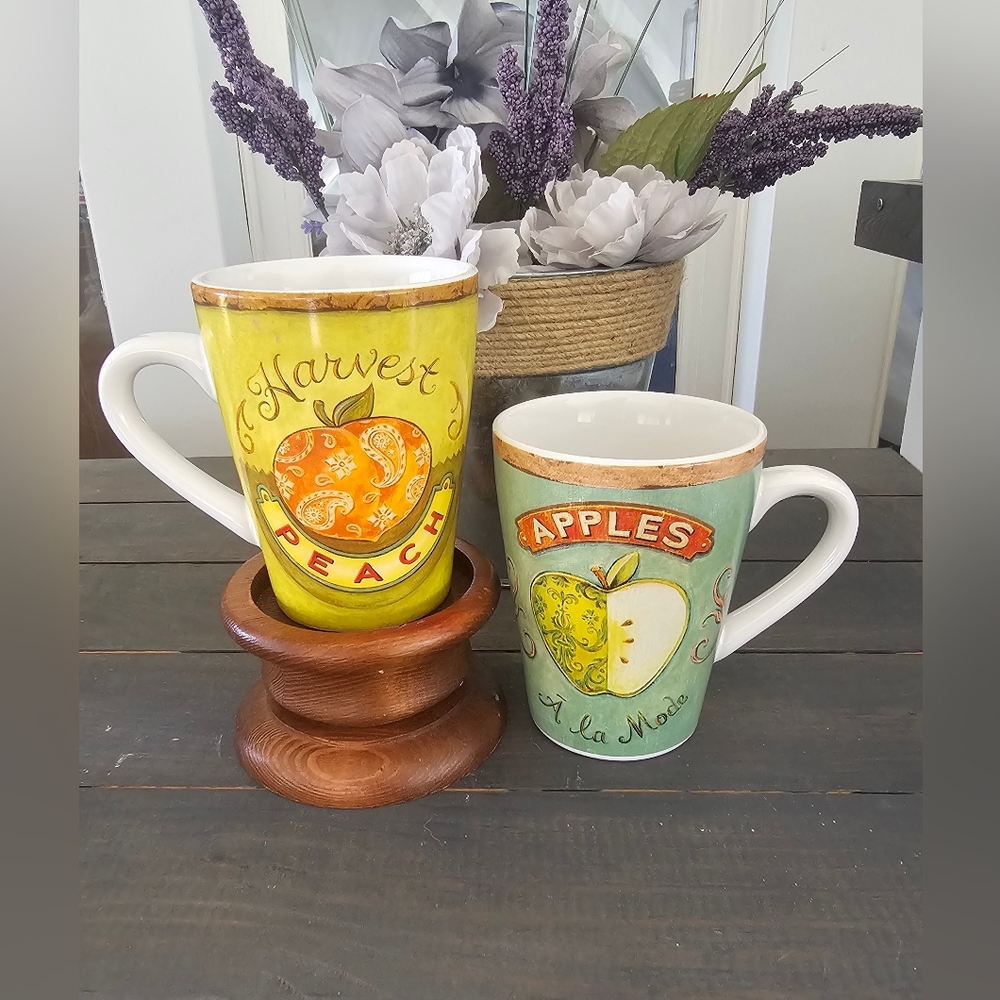 Oneida Angela Staehling fruit harvest coffee cups/mugs